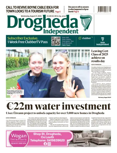 Front page of newspaper from 
