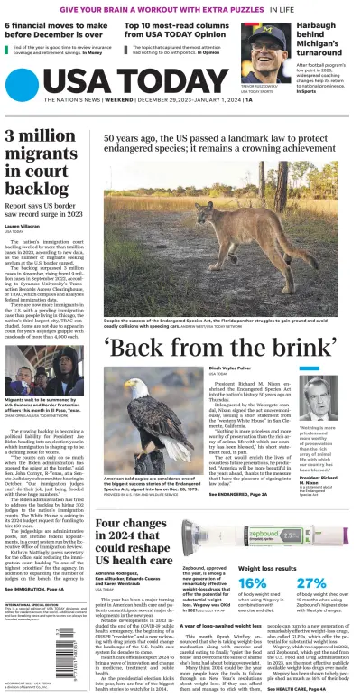 Front page of  newspaper from 