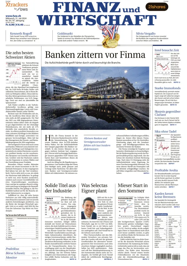 Read full digital edition of Finanz und Wirtschaft newspaper from Switzerland