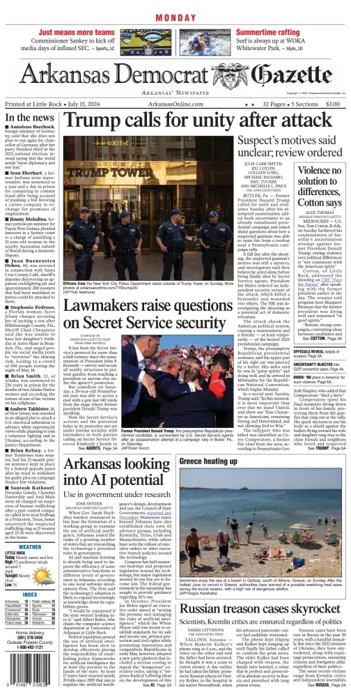Arkansas Democrat-Gazette Today's Edition