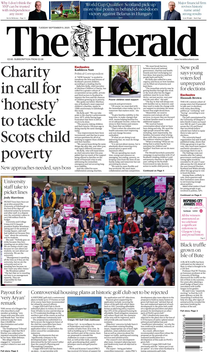 The Herald is a newspaper published in Glasgow, Scotland.