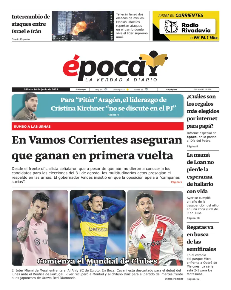 Click aquí para comenzar a leer Diario Epoca Edición Digital