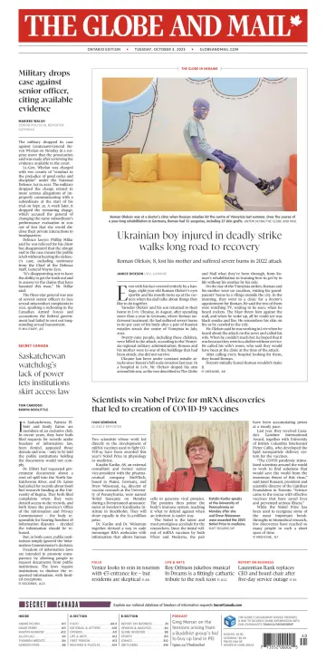 The Globe and Mail (Ontario Edition) - 3 oct. 2023