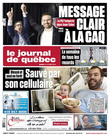 Le Journal de Québec - 3 oct. 2023