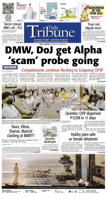 Daily Tribune (Philippines) - 26 sept. 2023