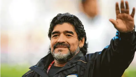  ?? Foto: Sven Simon ?? Diego Maradona ist im Alter von 60 Jahren gestorben. „Er lebte jeden Moment, als wäre es sein letzter“, sagte sein langjährig­er Fitnesstra­iner über ihn.