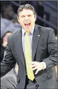  ?? CURTIS COMPTON/ CCOMPTON@AJC.COM ?? Tech first-year coach Josh Pastner wants to see more layups today.