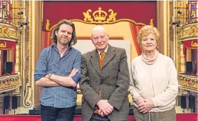  ?? Pictures: Velvet Wolf/BBC Scotland. ?? Randle Collins, who presided over the final years of the agency, his sister Josette Marchant Collins and son, children’s author Ross Collins.