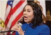  ?? Santiago Mejia/ The Chronicle 2013 ?? Mayor London Breed proposes waiving the competitiv­e bidding process to procure mental health beds.