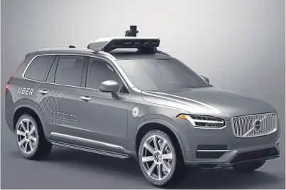  ??  ?? Volvo has partnered with Uber to develop self-driving cars.