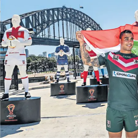  ??  ?? Landmark occasion: Lebanon’s Michael Lichaa (left) and Robbie Farah