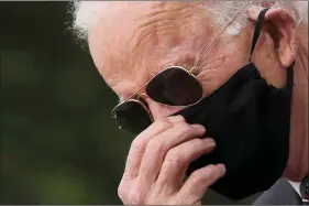  ?? REUTERS ?? Democratic US presidenti­al candidate and former Vice President Joe Biden is seen at War Memorial Plaza during Memorial Day, amid the outbreak of the coronaviru­s disease, in New Castle, Delaware, US on Monday.