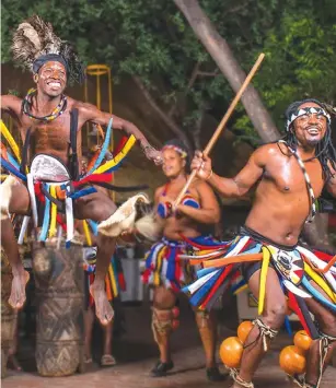  ?? ?? The Boma Dinner and Drum Show is one of the must-do activities in Victoria Falls