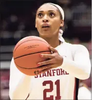  ?? John Hefti / Associated Press ?? Stanford guard DiJonai Carrington takes a free throw against Team USA in the fourth quarter of an exhibition women’s basketball game on Nov. 2 in Stanford, Calif. Team USA won 95-80.