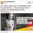  ??  ?? Die CDU postete die neue Wahlwerbun­g mit Angela Merkel auf Twitter.