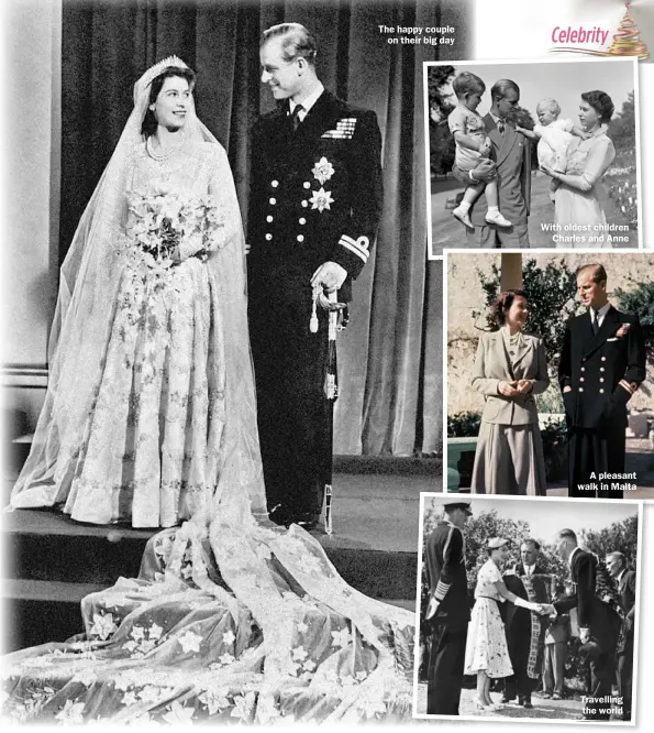  ??  ?? The happy couple on their big day With oldest children Charles and Anne A pleasant walk in Malta Travelling the world