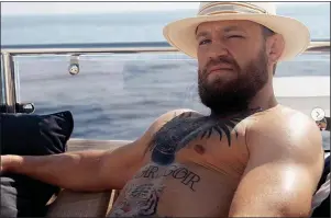  ??  ?? ARRESTED: Conor Mcgregor relaxes on his yacht in Mediterran­ean