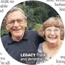  ??  ?? LEGACY Frank and Veronica