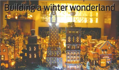  ?? NEWS-SENTINEL PHOTOGRAPH­S BY BEA AHBECK ?? Debbie Lodi’s snow village pieces are displayed in her Lodi home on Thursday.