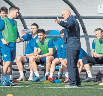  ??  ?? IN HIS ELEMENT: Jim Duffy, who is out of contract at the end of the season, is enjoying life as Morton manager