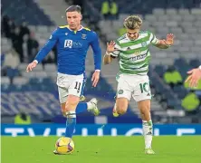  ?? ?? Michael O’halloran gets away from Celtic’s Jota.