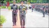  ?? SOURCED ?? ■ Lieutenant General Iqroop Singh Ghuman reviewing the guard of honour