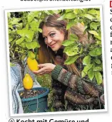  ??  ?? Kocht mit Gemüse und Obst aus dem eigenen wilden Garten: Opern-Größe Natalia Ushakova.