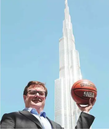 ?? Courtesy: Organiser ?? Ben Morel, NBA managing director and senior vice-president for Europe, Middle East and Africa, said one option for a venue for the tie was the Hamdan Sports Complex on Emirates Road.