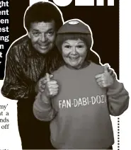  ??  ?? Crinkled Krankies: Ian (left) ‘deighted’ after claiming craggy crown from Lovejoy heart-throb.