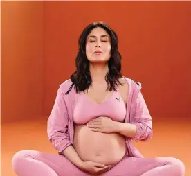  ??  ?? ‘I don’t want my photos airbrushed because I’m not looking as skinny as Kate Moss’ ... Kareena Kapoor Khan during her second pregnancy. Photograph: @kareenakap­oorkhan/ Instagram