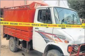  ?? HIMANSHU VYAS ?? The vehicle of the alleged cow smuggler seized after the shootout in Alwar.
