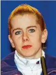  ?? Foto: dpa ?? Die US amerikanis­che Eiskunstlä­uferin Tonya Harding im Februar 1994, sieben Wochen nach dem Attentat auf ihre Kon kurrentin Nancy Kerrigan.