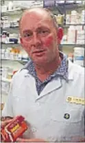  ??  ?? TARGETED: Putaruru chemist Richard Heslop with one type of the highly sought after hayfever tablets.