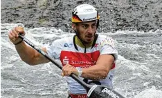  ?? Foto: Fred Schöllhorn ?? Der Gesamtwelt­cup Sieger Sideris Tasiadis aus Augsburg gehört bei der WM im fran zösischen Pau zu den großen Favoriten im Canadier Einer.