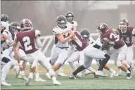  ?? Hearst Connecticu­t Media file photo ?? Football action of the CIAC Class M Football Championsh­ip between the Weston Trojans and Killingly played on Dec. 14 at Veterans Stadium in New Britain.