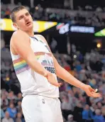  ?? DAVID ZALUBOWSKI/ASSOCIATED PRESS ?? Nikola Jokic could be in line for a spot in the All-Star Game as he has led the Denver Nuggets to the top of the Western Conference.