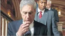  ?? Alex Wong Getty Images ?? ROBERT MUELLER appears to be operating unilateral­ly.