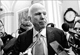  ?? SUSAN WALSH/AP 2017 ?? Sen. John McCain, R-Ariz., is seen as a key vote in Gina Haspel’s nomination for CIA chief.