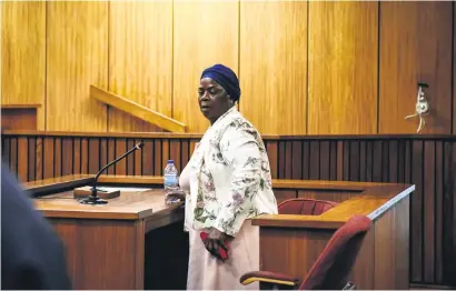  ?? Pictures: Jacques Nelles ?? FOUND BODY. Anna Mavula, wife of the murdered man, in the High Court in Pretoria after giving testimony yesterday.
