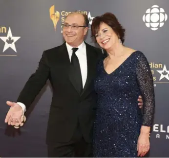  ?? MARK BLINCH/REUTERS ?? Outgoing Academy of Canadian Cinema and Television CEO Helga Stephenson with Academy chair Martin Katz as they arrive at the 2016 Canadian Screen Awards in Toronto last month.