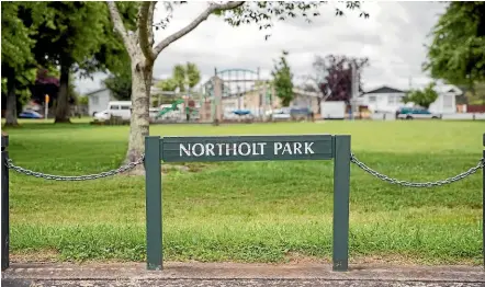 ?? TOM LEE/STUFF ?? Residents say Northolt Park in Fairview Downs is being used daily by dirt bike riders, and some have stopped using the park because of it.