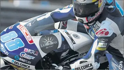  ?? FOTO: GETTY ?? Jorge puede proclamars­e campeón de Moto3 mañana pero su única meta está en quedar por delante de sus dos oponentes