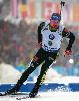  ?? FOTO: SASCHA FROMM ?? Erik Lesser war gestern mit Platz  im Sprint zufrieden.