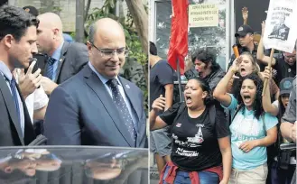  ?? FOTOS GABRIEL DE PAIVA/ AGÊNCIA O GLOBO ?? Governador. Chamado de ‘fascista’ por estudantes, Witzel disse respeitar manifestaç­ões