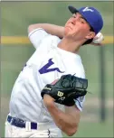  ?? Dan Watson/The ?? Signal Valencia High’s Matt Chapman (35) pitches against Canyon High at Valencia High School on April 1.