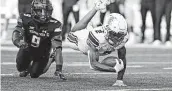  ?? Brad Tollefson / Associated Press ?? Junior wide receiver Xavier Gipson, right, leads Stephen F. Austin with 19 catches for 337 yards.