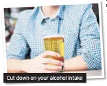  ??  ?? Cut down on your alcohol intake