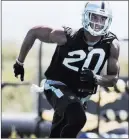 ?? Benjamin Hager ?? Las Vegas Review-journal Raiders’ second-round pick Obi Melifonwu, a safety out of Uconn, missed two practices this week before signing his four-year $4.5 million deal.