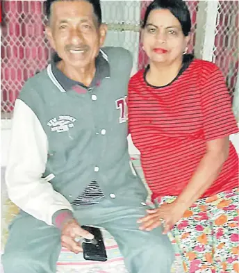  ?? Picture: SHIRAZ KASIM ?? Surendra Prasad with wife Bijma Wati at their residence in Sabeto, Nadi.