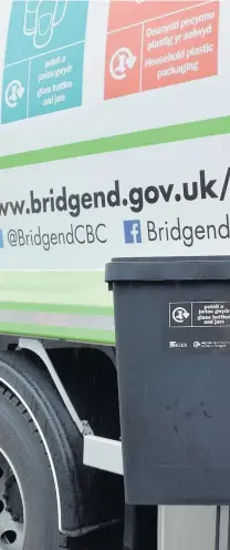  ??  ?? Bridgend council’s new waste scheme, in partnershi­p with Kier, starts on Monday, June 5